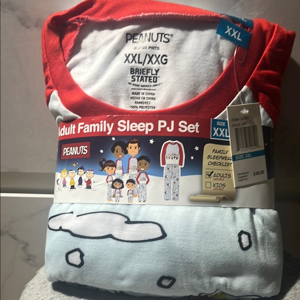 Peanuts Adult Pajamas - Red and White